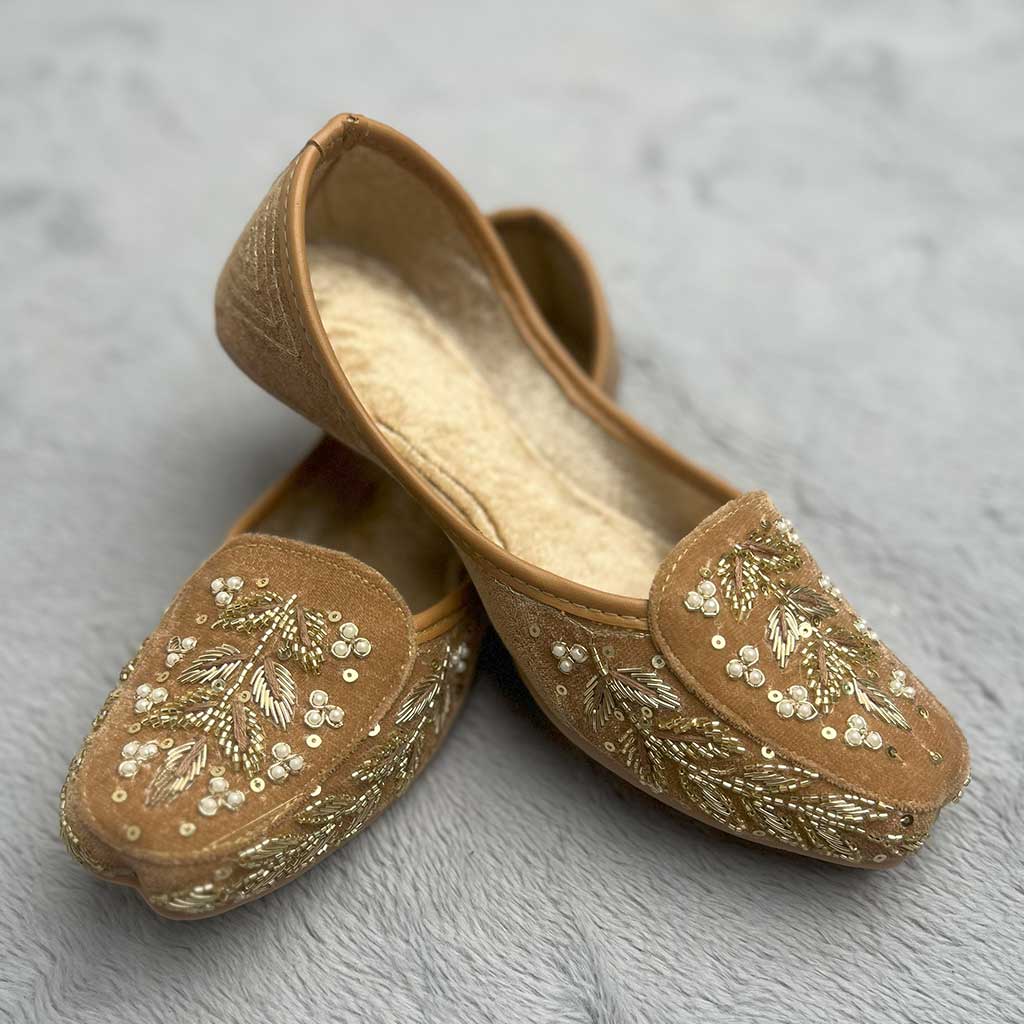 Zari & Beads Embroidered Jutti – Handmade Ethnic Footwear